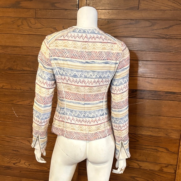 RW&CO. Textured Blazer with Red and Blue Accents - Picture 4 of 8